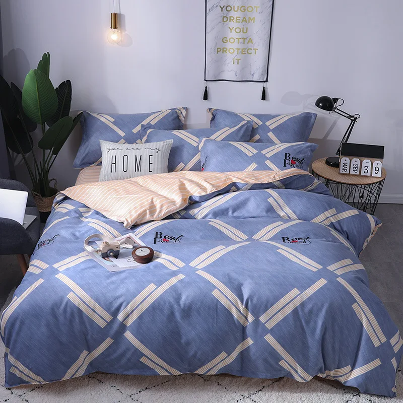 

Klonca 4 pcs luxury bed set cutton contracted comforter bedding sets king size bedding set queen size comforter sets