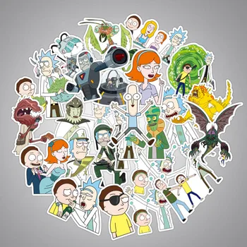

100Pcs Rick Morti Stickers Anime Stickers Waterproof Adhesive Stickers For DIY Decor Car Styling Bike Motorcycle Phone Laptop