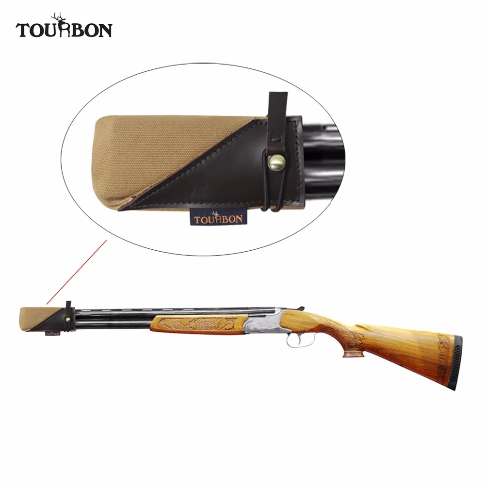 Tourbon Shooting Gun Barrel Protector Canvas Holder Pouch Anti Clay