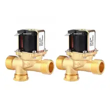 Привод шаровой клапан 1/" латунь Электрический Соленоидный клапан NC нормально закрытый впускной клапан воды электрический магнитный клапан