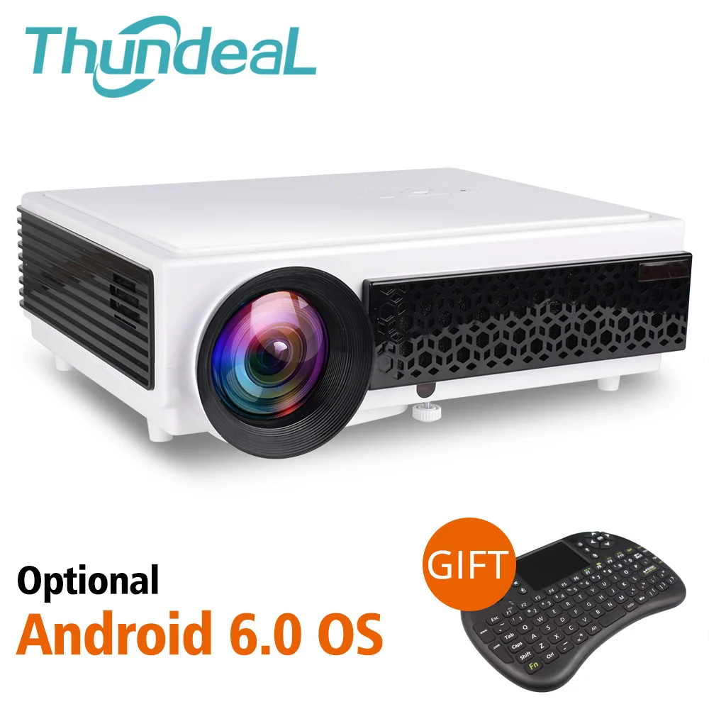 ThundeaL LED 96+ Projector Android 6.0 WiFi Optional Proyector Support Full HD 1080P 3D Home Theater Cinema LED96+ Video Beamer
