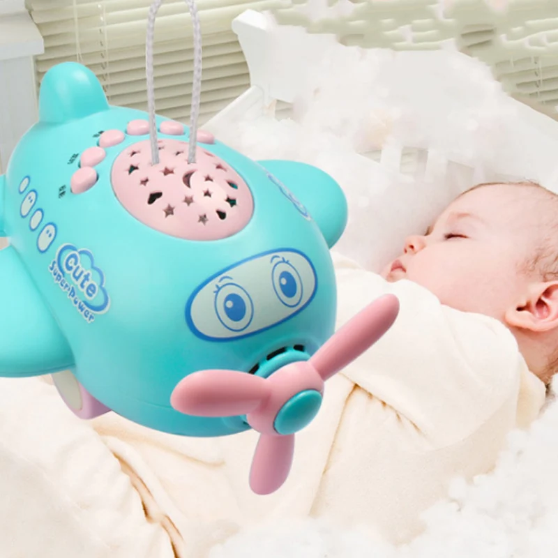 

Baby Music Projector Sleeping Story Projector Light Night Lamp Aircraft Appease Plane Toy Multifunction Projectors