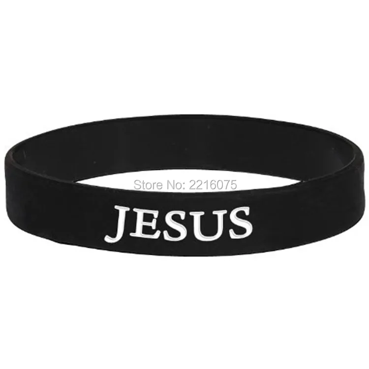 300pcs Religious Jesus wristband silicone bracelets free shipping by