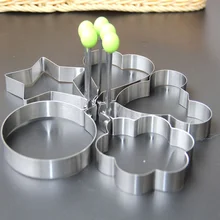 

5pc Style Stainless Steel Fried Egg Shaper Pancake Mould Omelette Mold Frying Egg Cooking Tools Kitchen Accessories kawaii