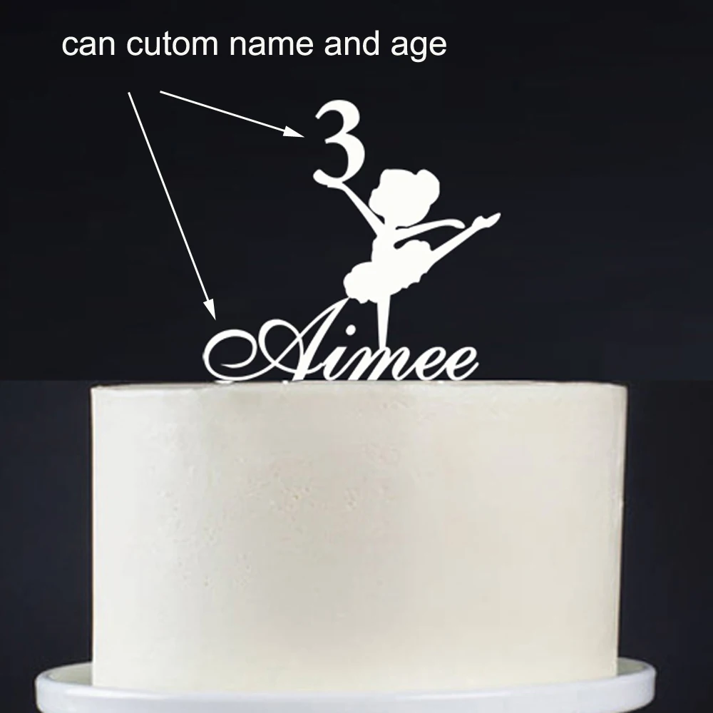 

Custom Name Happy Birthday Cake Topper Personalized baby show Children's Birthday Cake Topper Party Decorations Supplies