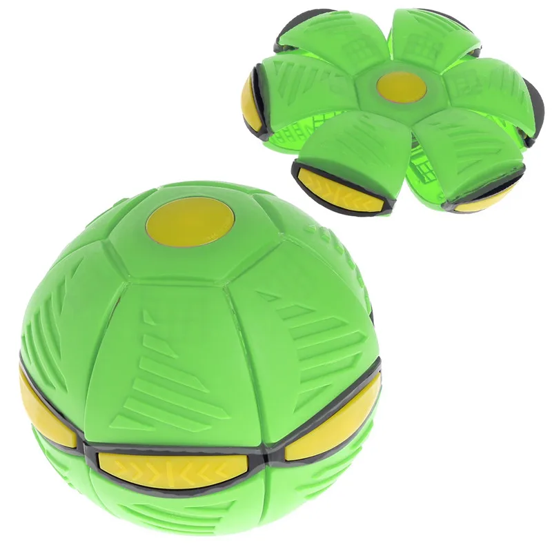 Летающий НЛО плоский бросать диск мяч с светодиодный светильник игрушка малыш открытый сад баскетбол игра - Цвет: Зеленый