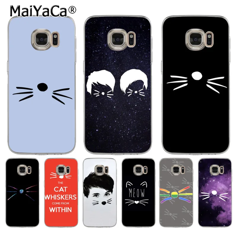 Чехол для телефона MaiYaCa DAN AND PHIL CAT WHISKERS Аксессуары samsung galaxy s7 s6 edge plus s5 s9 s8 |