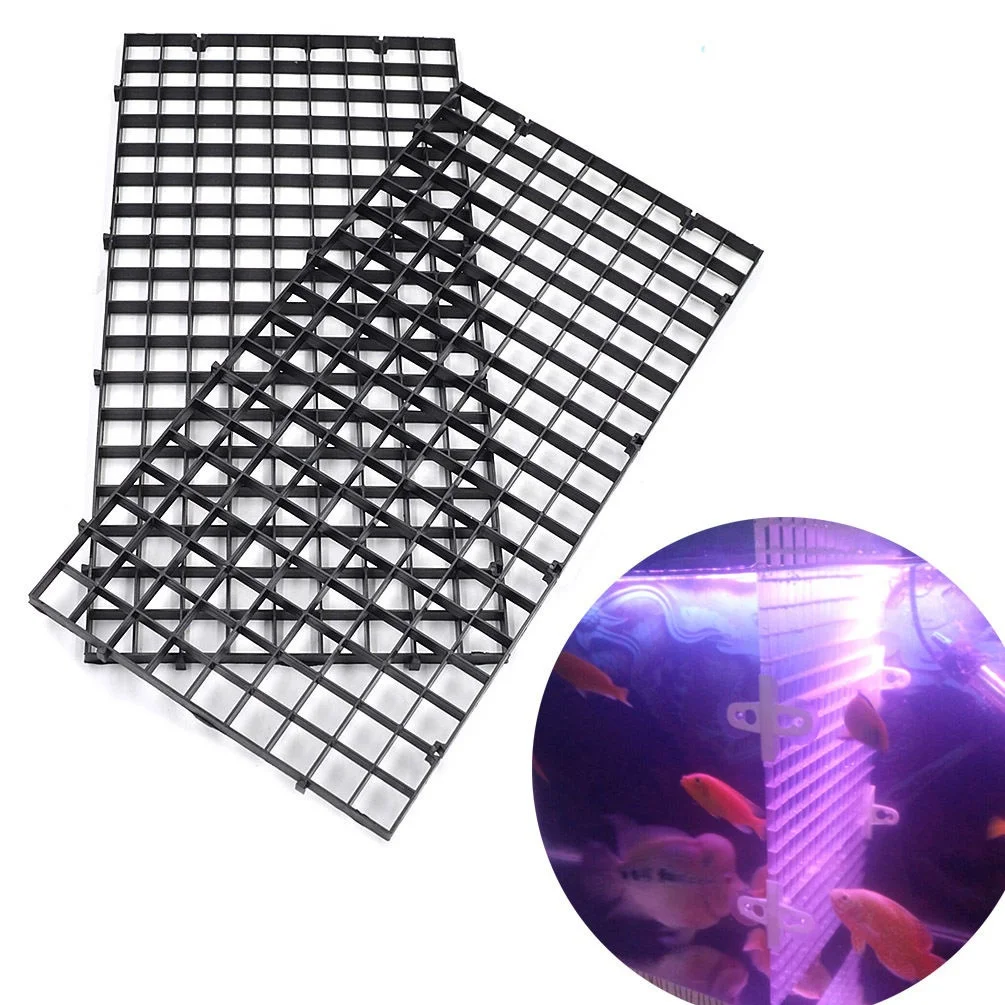 

Durable Plastic Fish Grid Divider Tray Egg Crate Aquarium Tank Filter Bottom Isolate Pane E2S