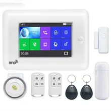 3g беспроводная Wi-Fi домашняя охранная сигнализация вязаная 4,3 дюймов ip-камера охранная сигнализация датчик Android IOS приложение управление Amazon Alexa