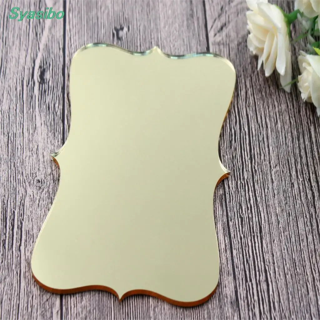 152mm Wedding Invitations Gold Mirror Save the Date Birthday Party Invitation Laser Cut Eco-Friendl - 33048091728