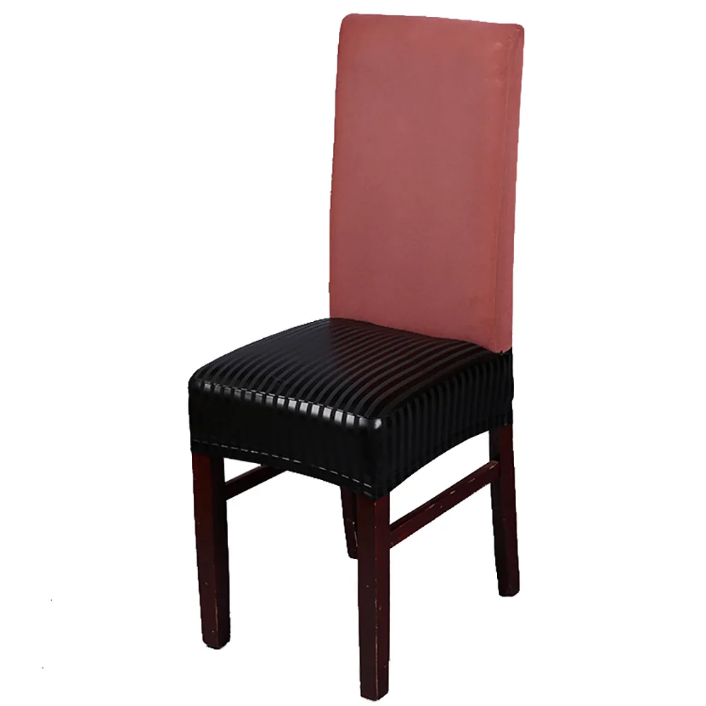 Lychee Waterproof PU Leather Chair Cover Stretch Elastic Chair Covers for Home Kitchen Wedding Birthday Party