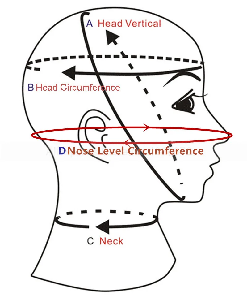 head  measure NEW nose