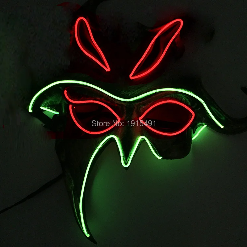 

Double Colors Mixed Bulksale Lighting Bulbs Night Lamp Fluorescence Dance Performance EL Cold Light Anonymous Mask by DC3V Drive