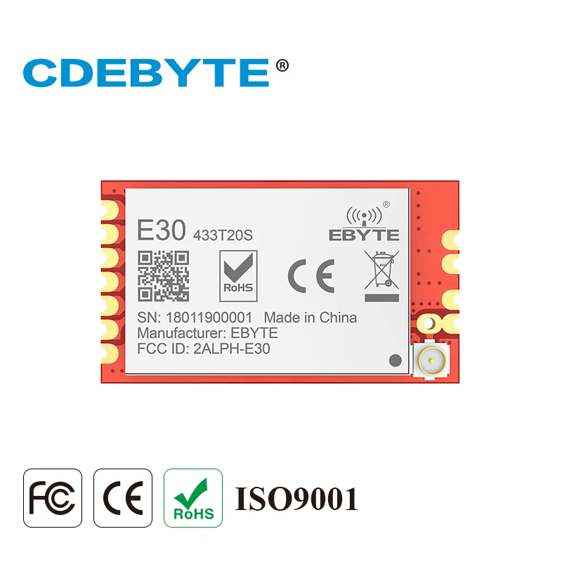 E30 433T20S SI4438 433 МГц 100 мВт IPX штамп антенна отверстия IoT uhf беспроводной