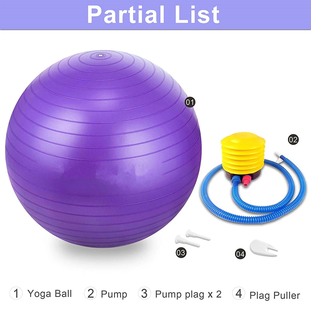 Спортивные мячи для йоги, бола, Пилатес, фитнес-мяч, упражнения, тренажерный зал, фитбол для баланса, упражнения, Пилатес, тренировки, массажный мяч с насосом 45-85 см