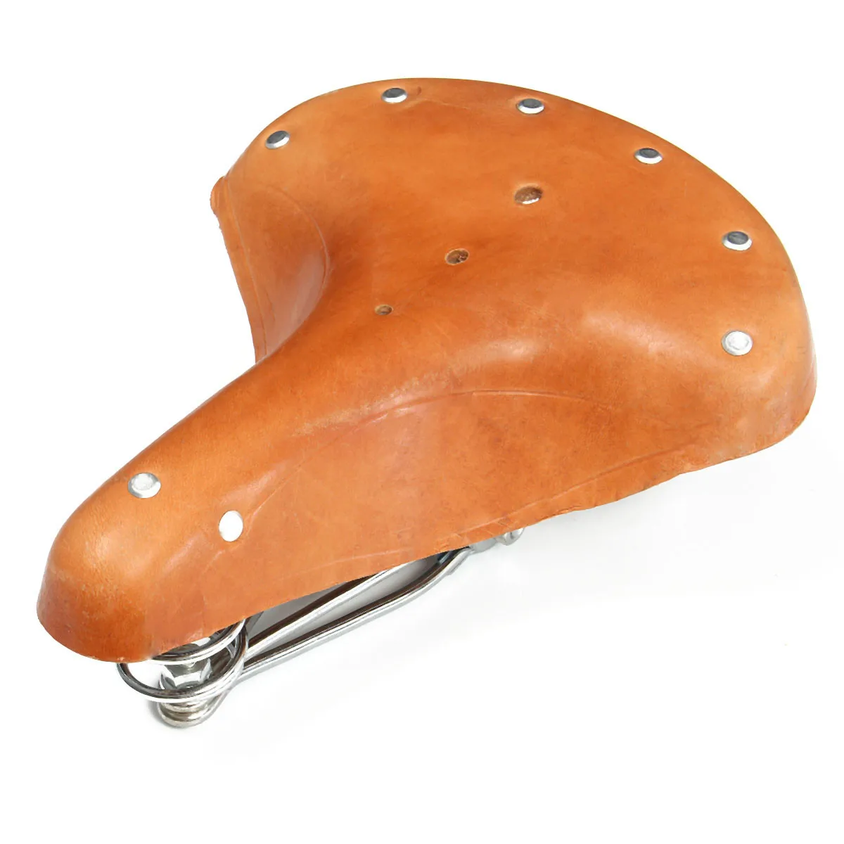 

OUTERDO Pure Leather Cycling Cushion MTB Road Mountain Bicycle Seat Trunk Leather Retro Saddle Rivet Vintage Bicycle Parts