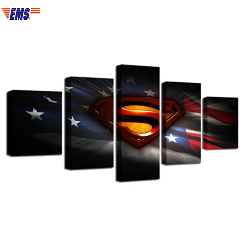 

150X80CM Avengers:Infinity War Iron Man Oil Canvas Combination Hang Picture Creative Living Room Wall Art Decorations X932