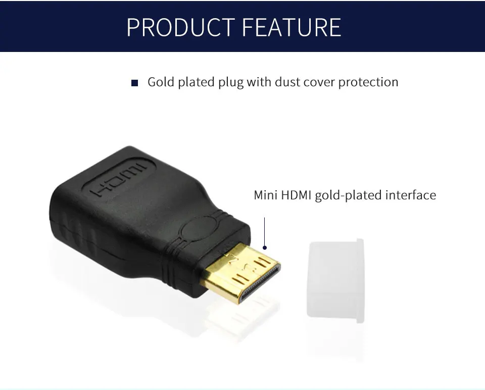  Mini HDMI to HDMI Adapter male to female Converter for HDMI HD 1080P Cable Adapter Device for HDTV etc (5)