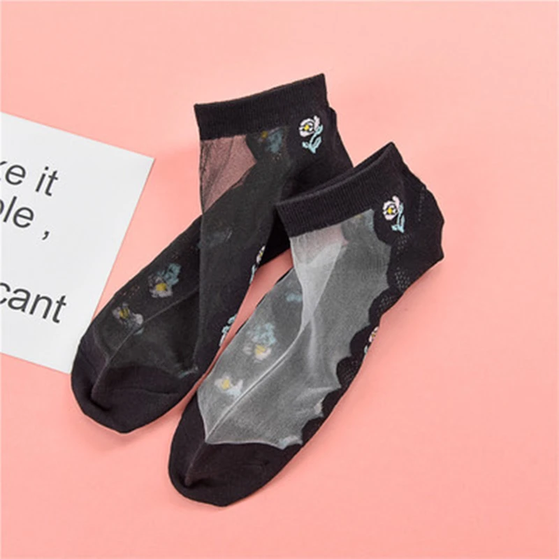 1 пара с украшением в виде кристаллов шелковые женские не скользящие носки-следки носки Для женщин хлопковые детские носки на осень-зиму носки-тапочки; абсорбирующие пот дышащие носки