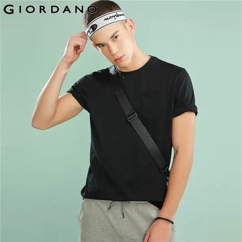 Giordano мужская повседневная футболка с короткими рукавами и круглым воротом