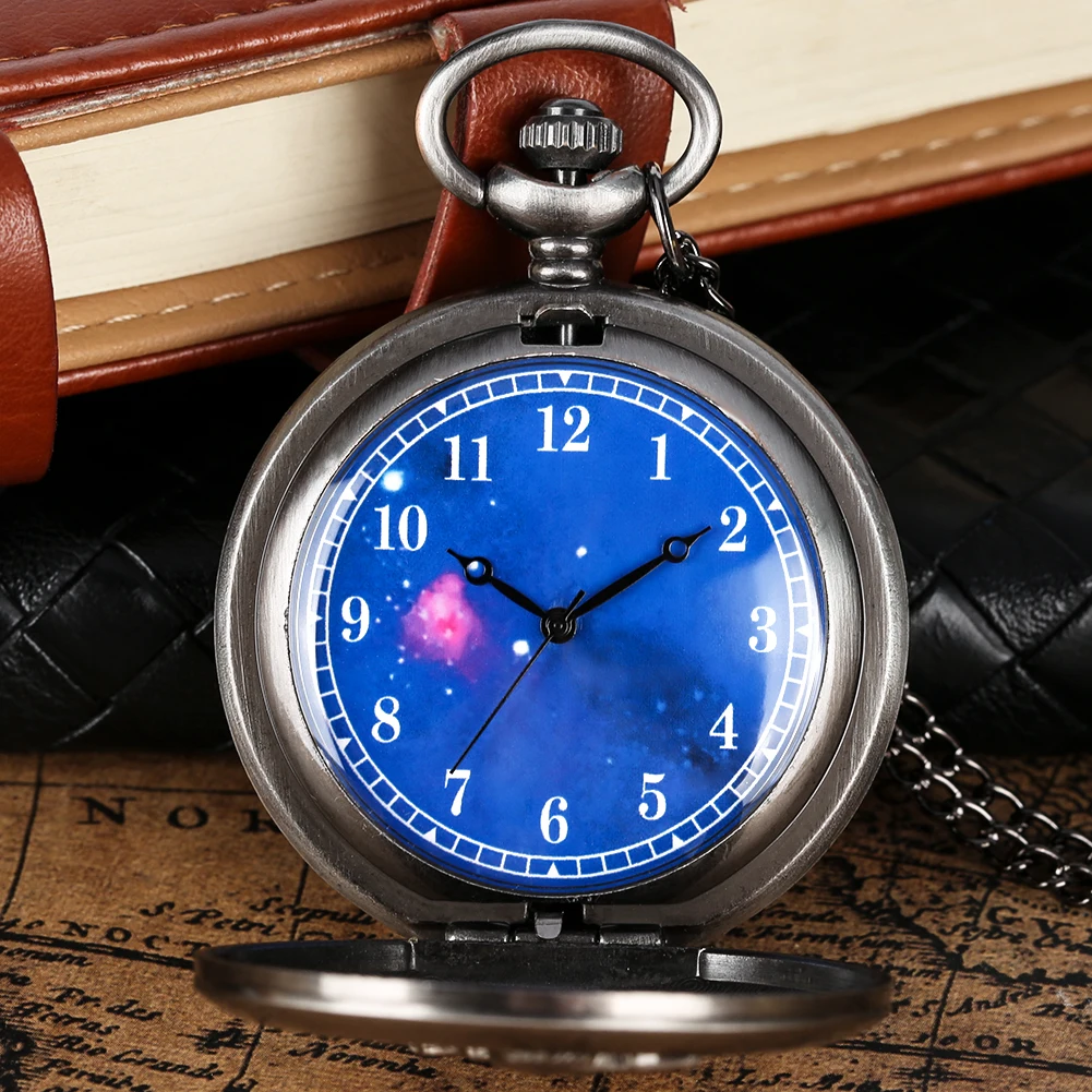 Креативные полые карманные часы для дам серии Маленький принц часы для мужчин привлекательный синий циферблат ожерелье часы подарок