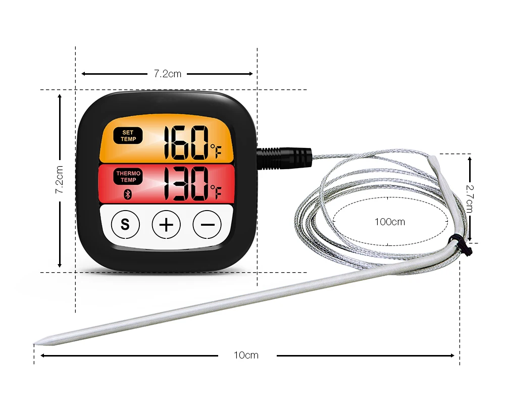 Digoo DG-FT2103 светодиодный сенсорный экран цифровой bluetooth термометр для приготовления мяса с температурным зондом для мяса барбекю кухня