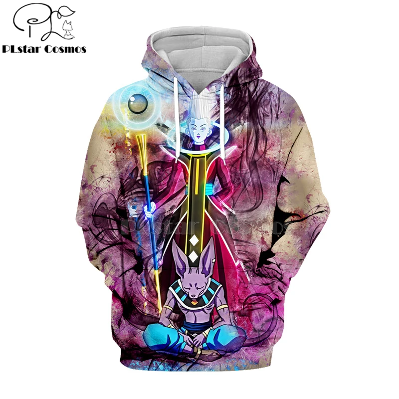 

2019 Dragon Ball hoodies Fashion Men/Women 3D Sweatshirts Print Hooded tees Unisex Tops Casual streetwear goku Frieza Beerus-1