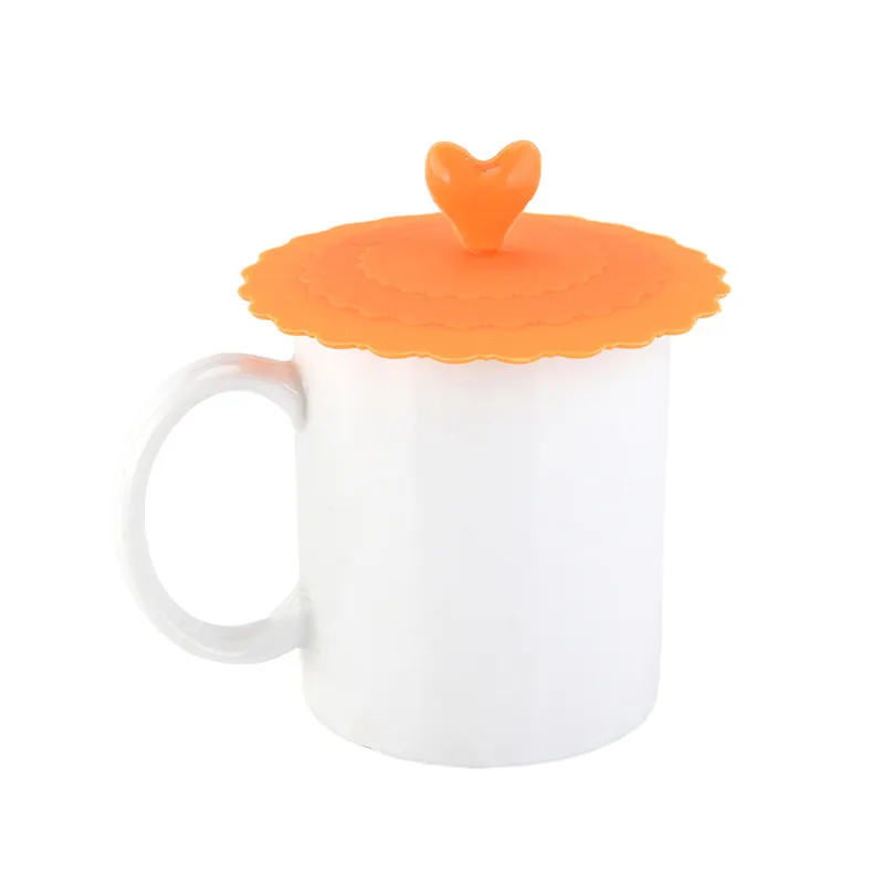 Лидер продаж Модные Еда класса силиконовые чашки крышкой жаропрочных безопасный здоровая силиконовая крышка с зажимом многоразовые - Цвет: Orange