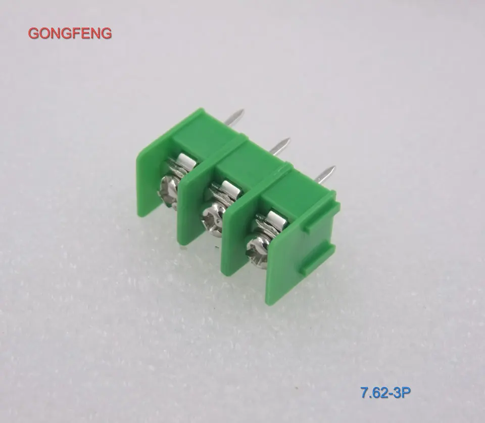 GONGFENG 100pcs NEW 7.62-3P Terminal Connector 7.62mm pin Fence Type Pitch Splicing Special Wholesale Shipping to Russia | Обустройство