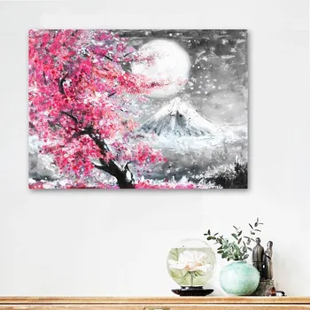 Cherry Blossom Japanese Mount Canvas