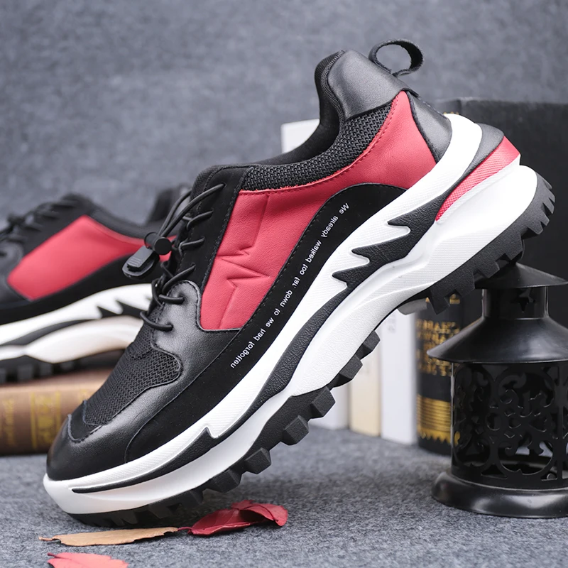 

2018 Spring Autumn New Men Casual Shoes Sneakers Trendy Breathable Mesh Lace up Adult male shoes zapatos hombre Platform Shoes