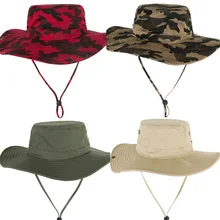 Мужская Летняя камуфляжная шляпа с широкими полями для защиты от солнца, шапка для рыбалки, рыбака, HATYG0014