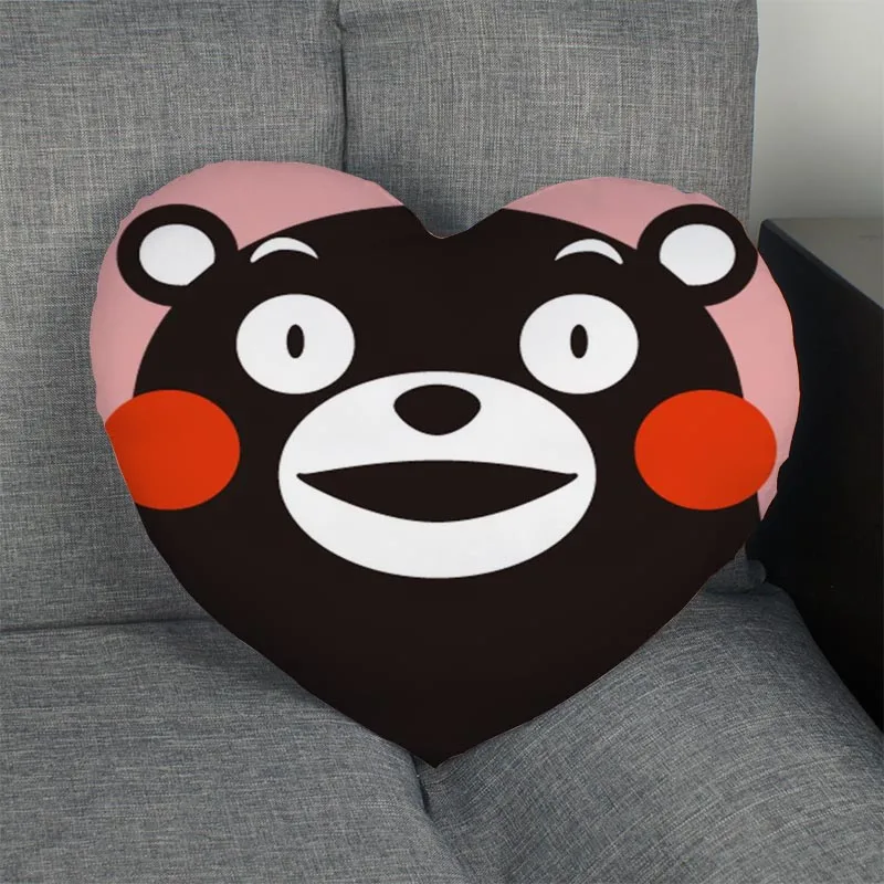 Kumamon индивидуальная в форме сердца Наволочка на молнии Обложка свадьба для дома или офиса, декоративные - Цвет: 13