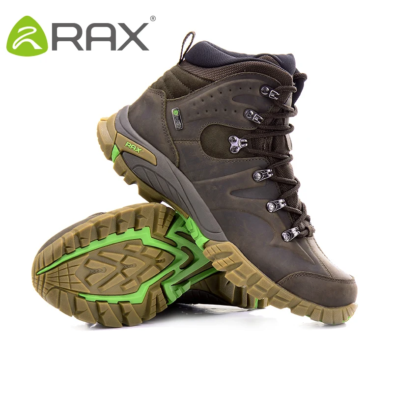 RAX Мужская и Женская Профессиональная водонепроницаемая кожаная походная обувь