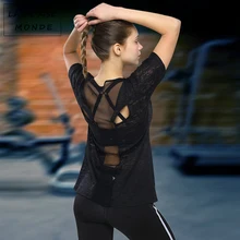 Женские спортивные топы для тренировок, Спортивная футболка для спортзала, Женская сетчатая Спортивная футболка для фитнеса, топ для йоги, женский топ из Джерси