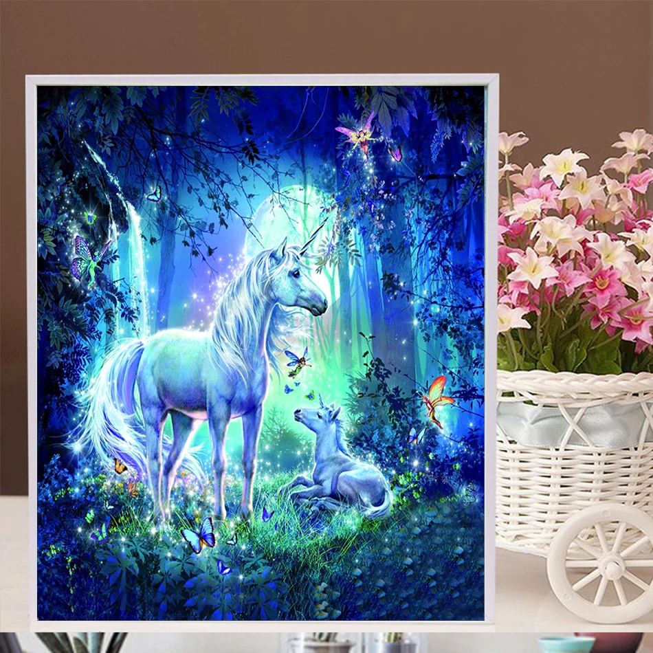 5D DIY Алмазы Картина лошадь животных Алмазная вышивка крестиком площадь Смола