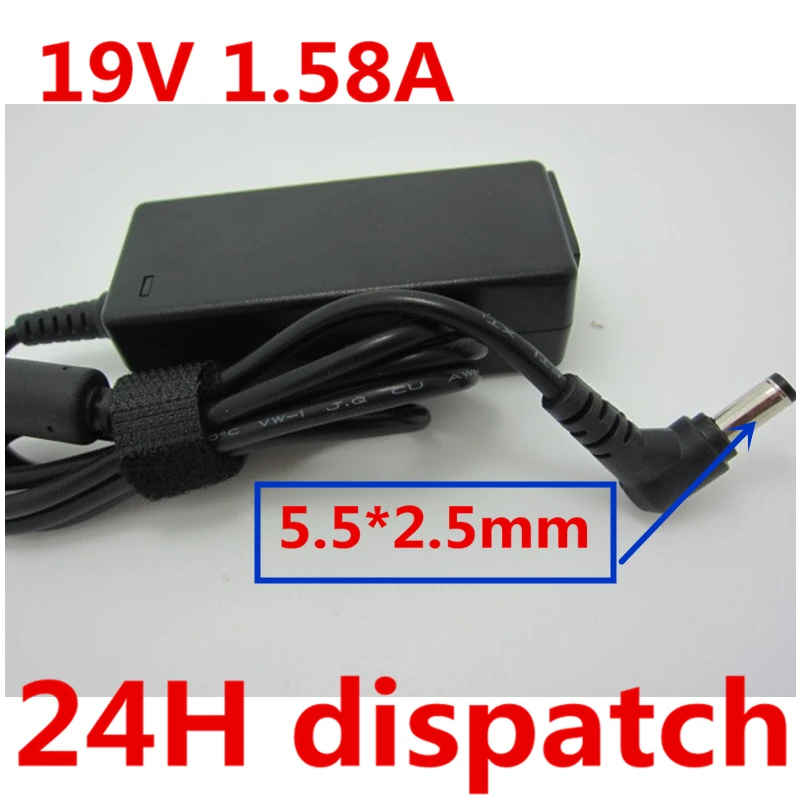 

19V 1.58A 5.5 * 2.5 MM Laptop AC Power Adapter Charger For TOSHIBA NB200 Notebook Mini Notebook NB205 free shipping