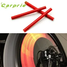 AUTO 12pcs Bicycle Wheel Reflective Strip Clip Tube Car Tire Valve Caps Auto Truck Motocycle Bike Spoke Reflector car-stylijan18