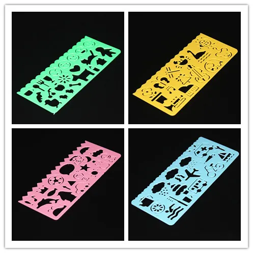 

50sets drawing template for Children in kindergarten Cartoon students new lovely simple picture ruler funny Stationery gifts