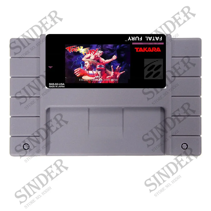 Fatal Fury 16 бит большая серая супер игровая карта для NTSC игрового плеера