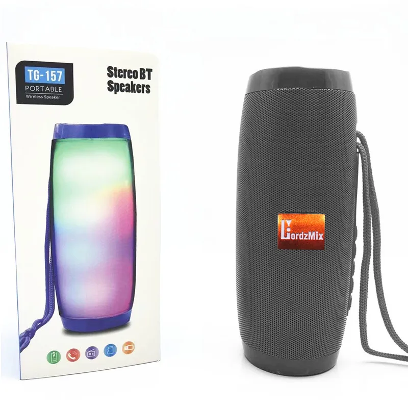 Waterproof  Bluetooth Wireless Speaker  led Light sports loudspeaker music columns With TF mp3 player for phone xiaomi lordzmix (6)