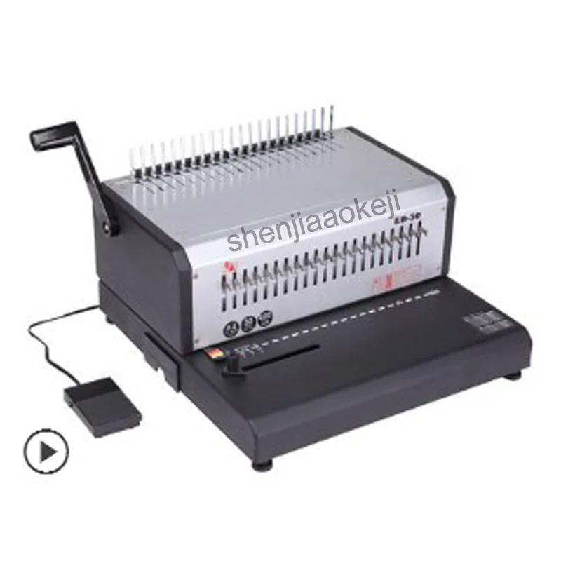 A4 size electric comb binding machine EB 30 Electric punching machine 21holes rubber ring clips dual