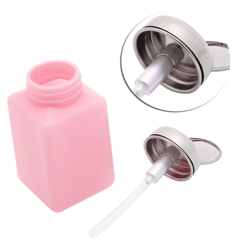 

Empty Cleaner Container Nail Polish Remover Liquid Pump Press Dispenser Bottle