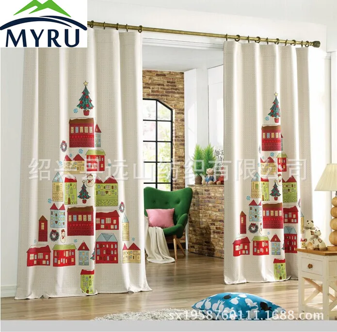 Popular Curtain Christmas-Buy Cheap Curtain Christmas Lots From MYRU new arrival beautiful Christmas curtains finshed cloth curtain bedroom living room curtains free shipping( - Popular Curtain Christmas-Buy Cheap Curtain Christmas Lots From