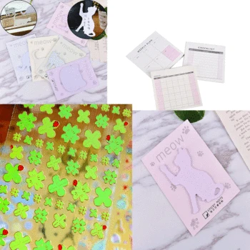 

Gilding+PVC Iron Tower Planner Calendar Book Diary Scrapbook Decoration Sticker Planner Stickers stationery Products Memo Pad