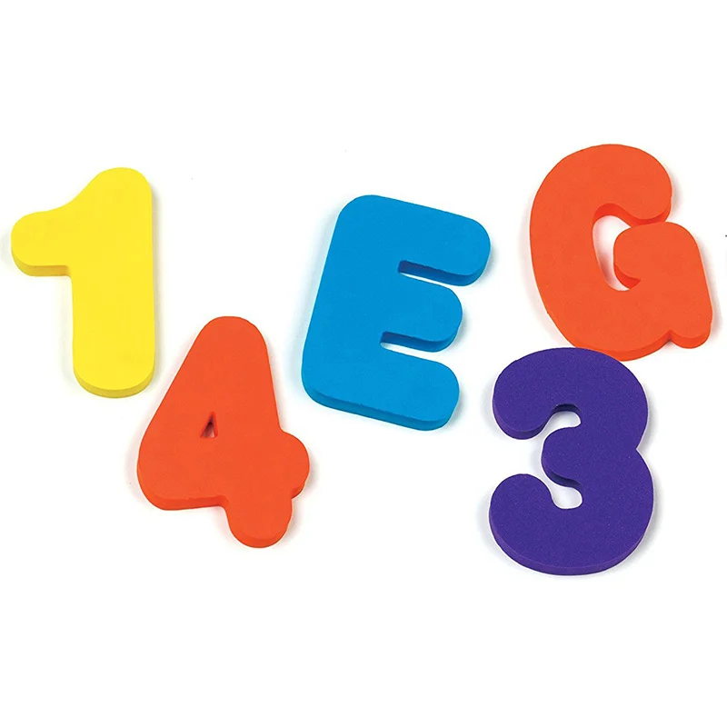 36 шт./компл. буквы, цифры Детские игрушки развивающие игры инструмент в Ванная комната Карамельный цвет палка для маленьких детей; Классические игрушки для воды