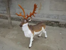 big new creative simulation reindeer toy polyethylene&furs reindeer model doll about 113x136cm