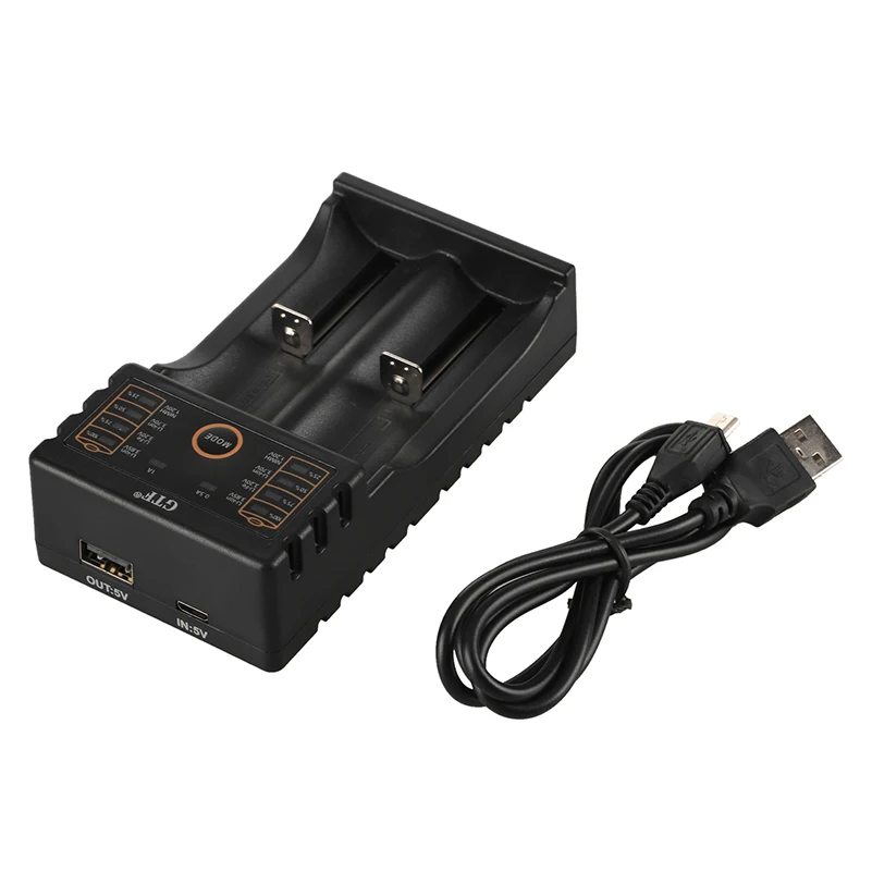 Новинка GTF GF208 18650 зарядное устройство для батарей 26650 16340 RCR123 14500 LiFePO4 1 2 в Ni MH Cd 5 2A USB
