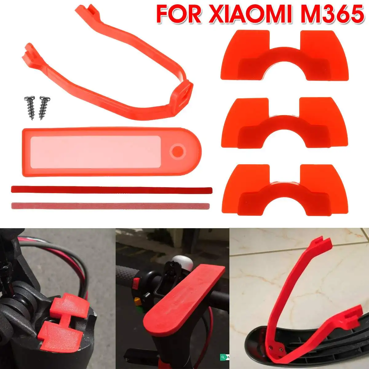 

Red/Black 3D Printing Fender Mudguard Support Protection Starter Kit Scooter Accessories Parts Replacement Sets For Xiaomi M365