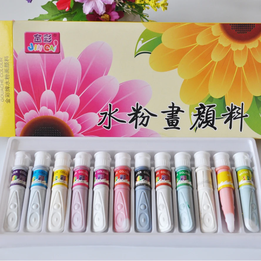 12 цветов/набор профессиональные китайские тертые краски гуашь краски акварельные краски краска ing поставка